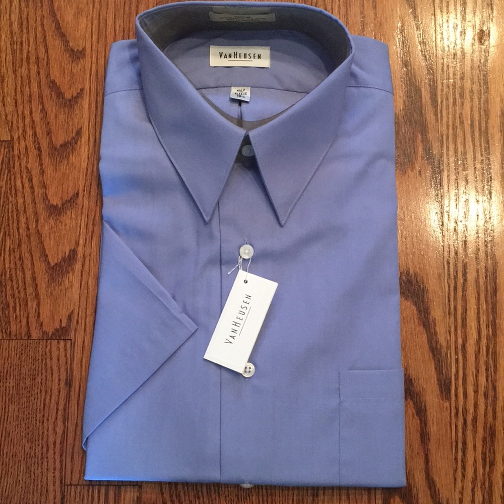 Van Heusen Poplin Half Sleeve Button Down Shirt